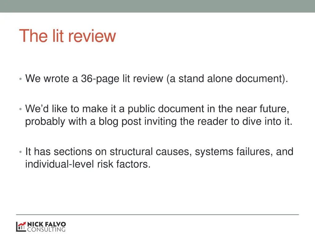 the lit review