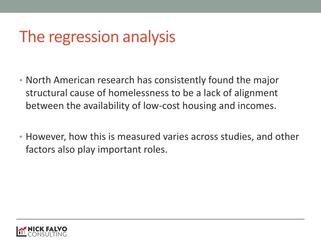 the regression analysis