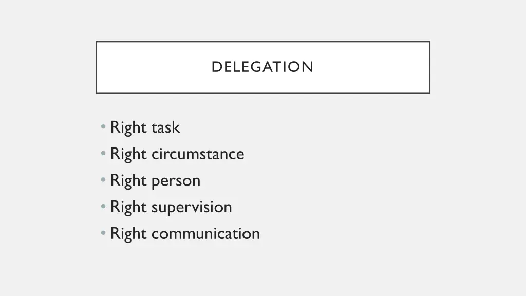 delegation