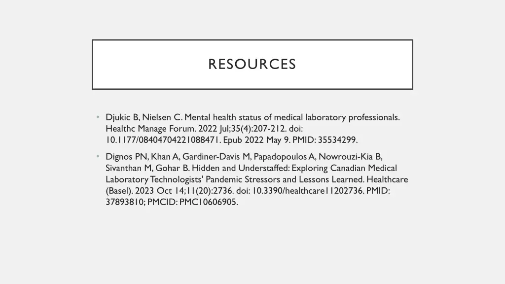 resources