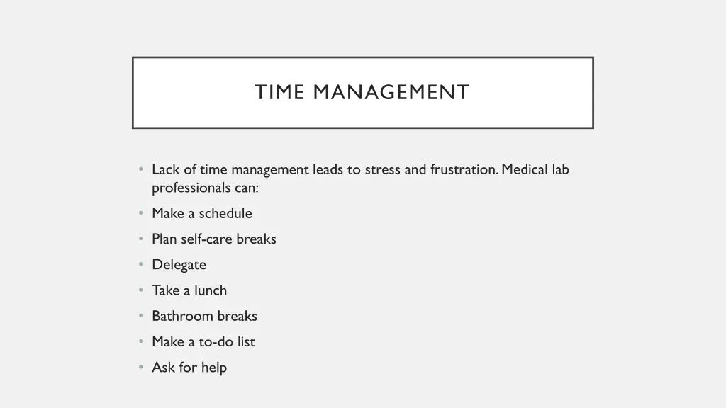 time management