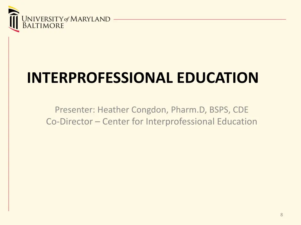 interprofessional education