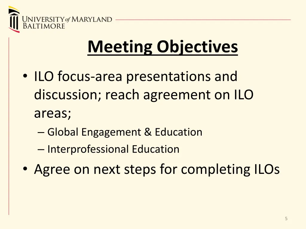 meeting objectives