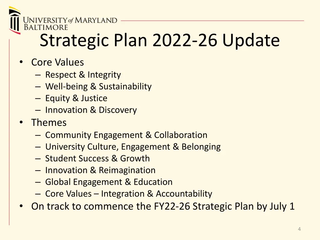strategic plan 2022 26 update core values respect