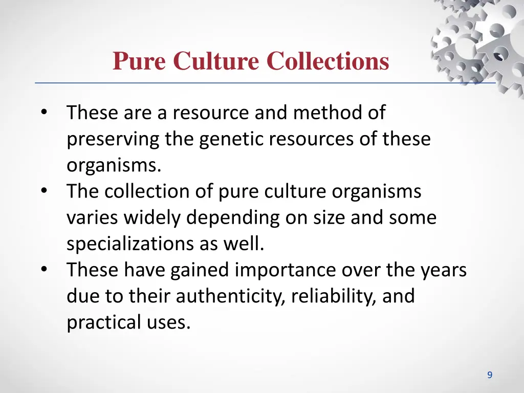 pure culture collections