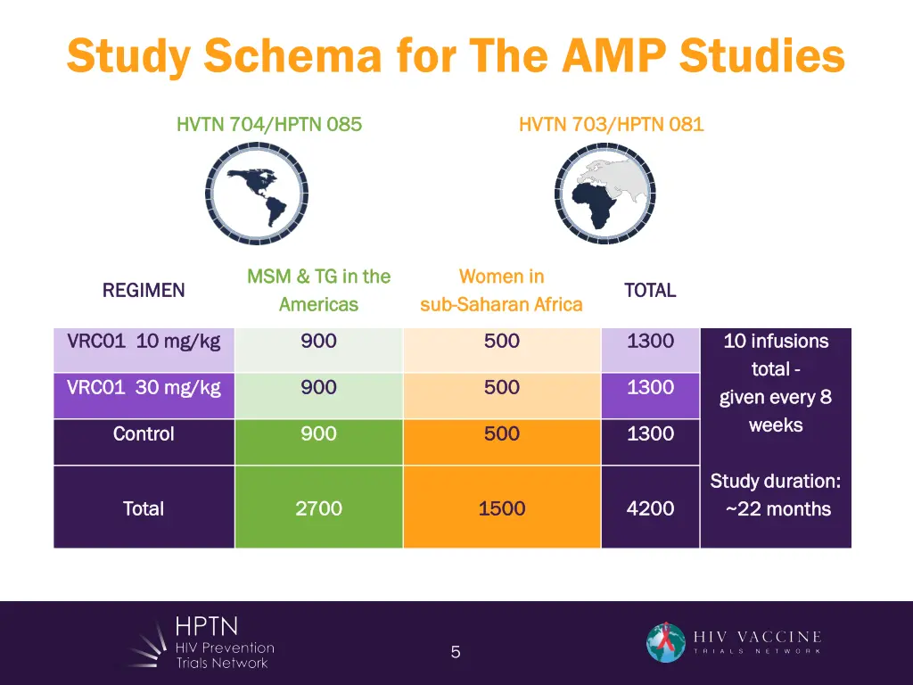 study schema for the amp studies