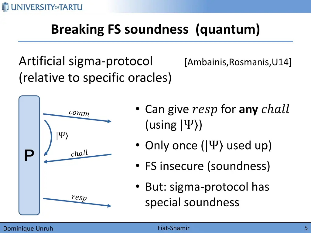 breaking fs soundness quantum