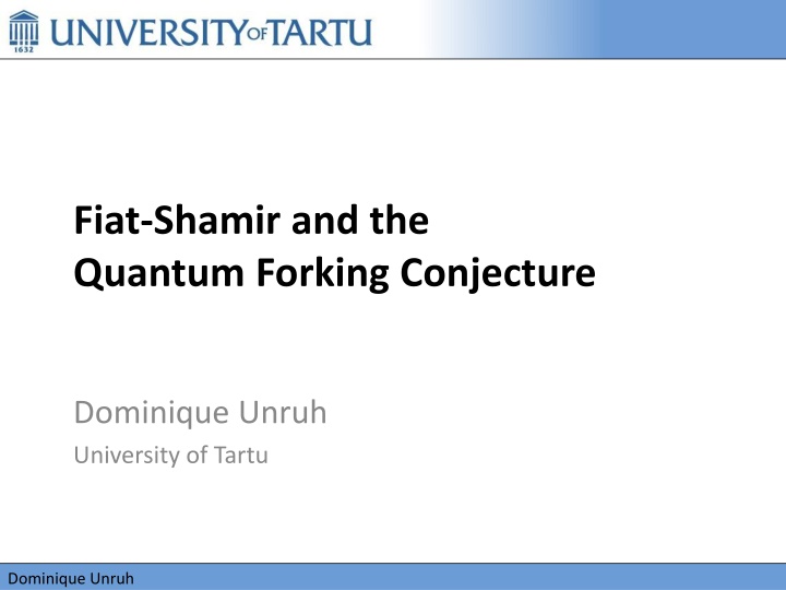 fiat shamir and the quantum forking conjecture