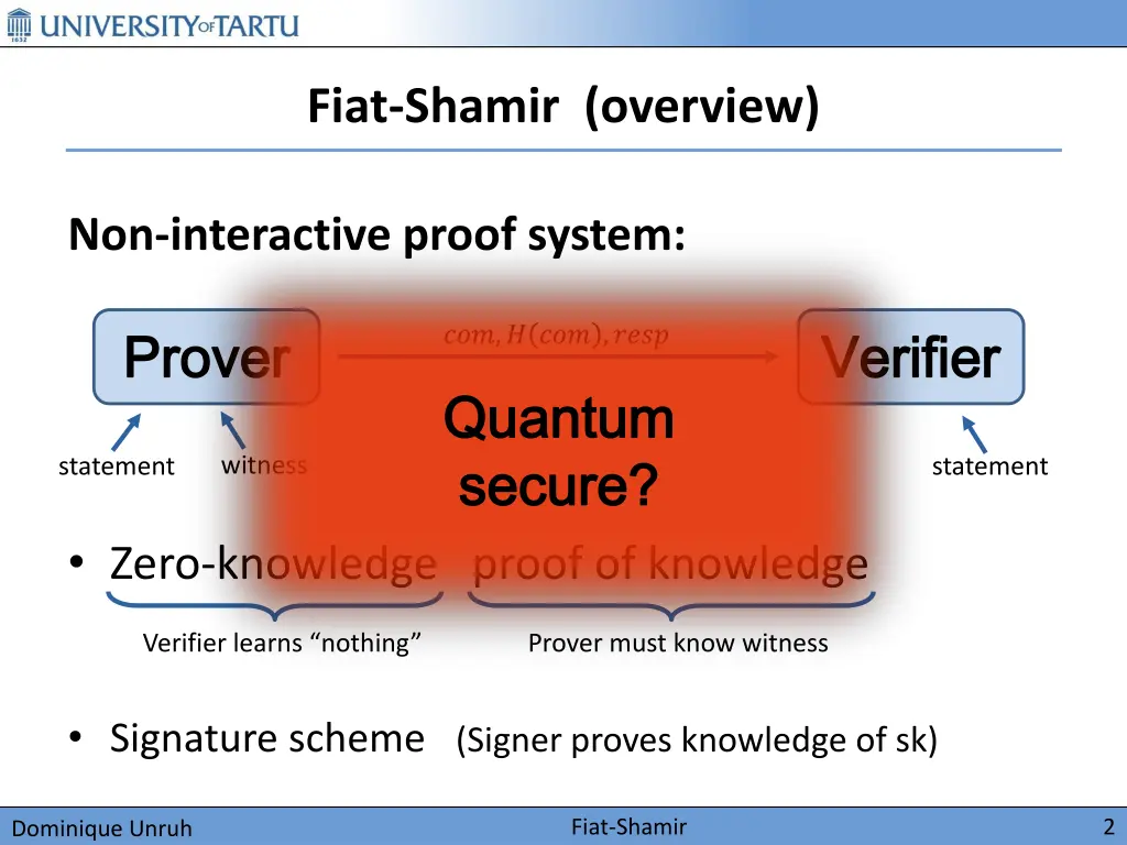 fiat shamir overview