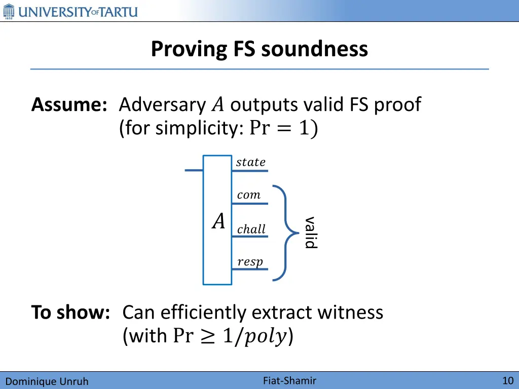 proving fs soundness