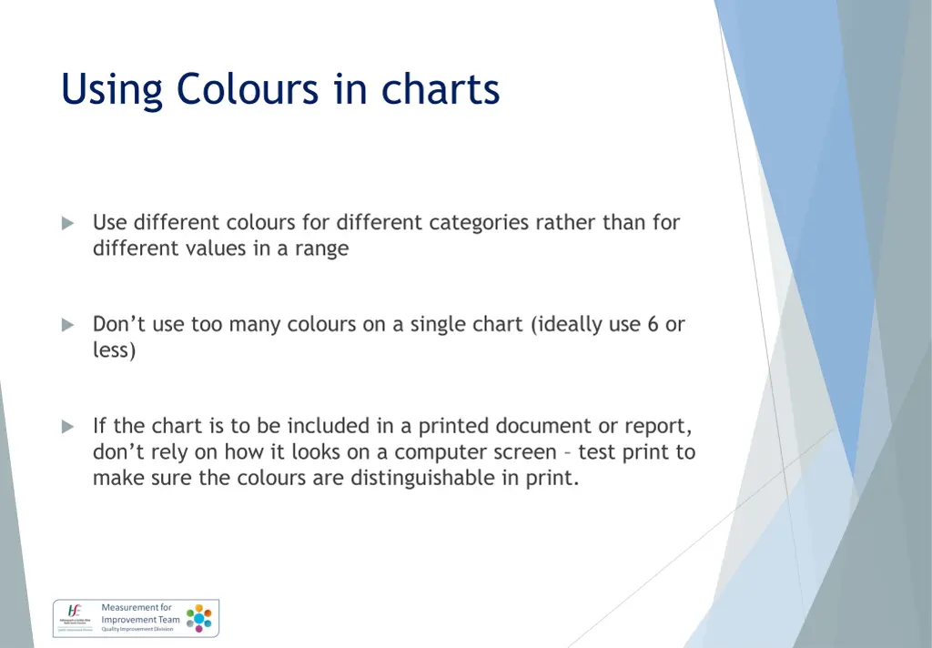 using colours in charts