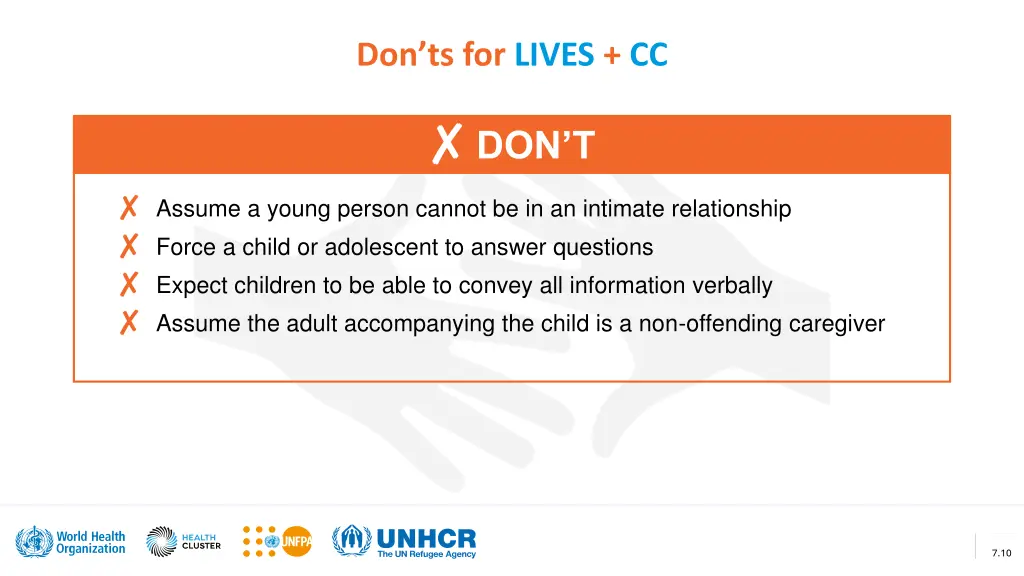 don ts for lives cc
