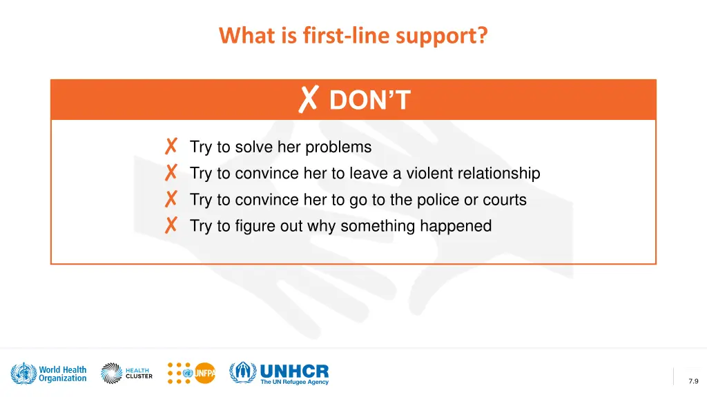 what is first line support 1