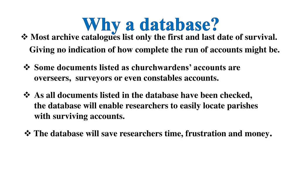 why a database