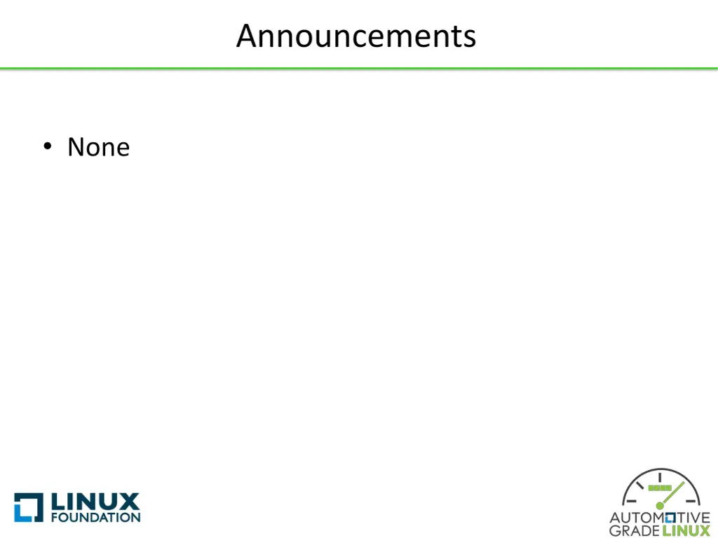 announcements
