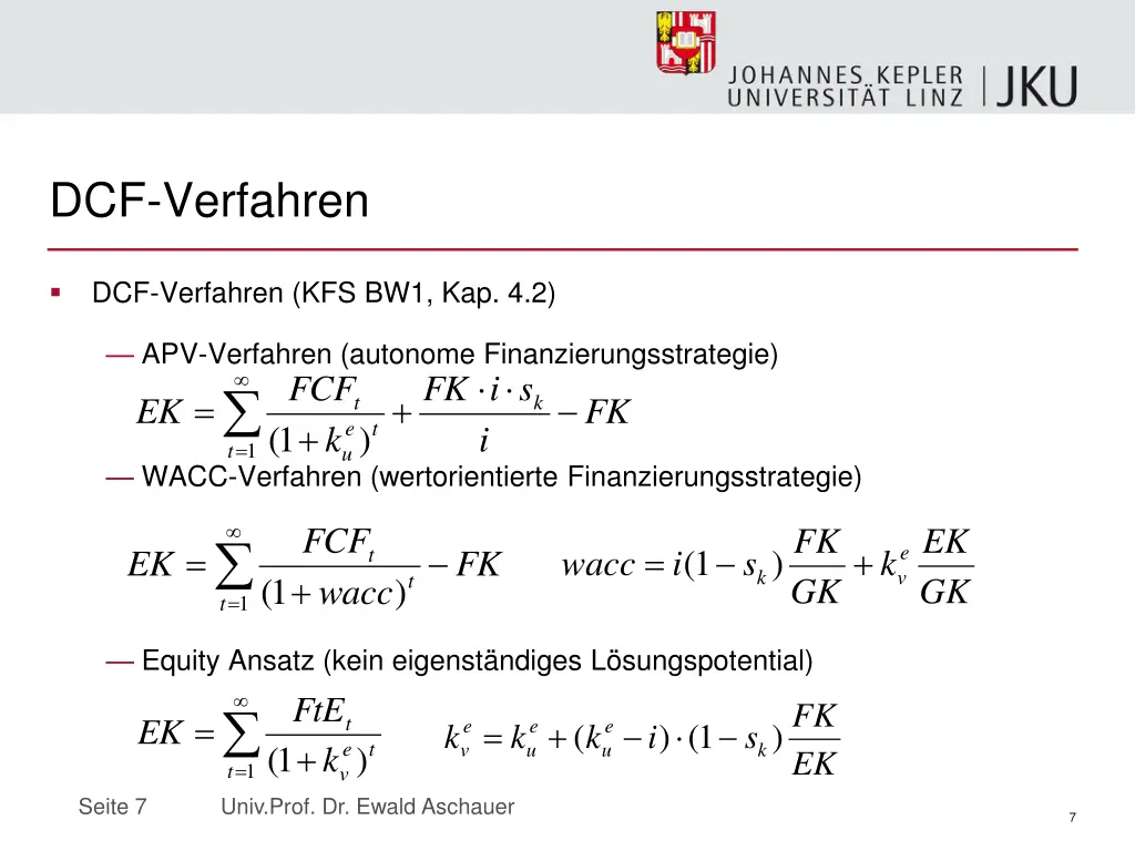 dcf verfahren 1