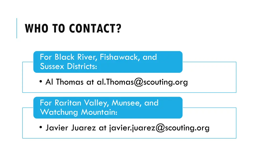 who to contact