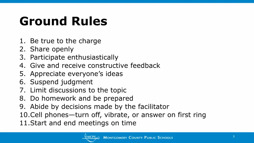 ground rules