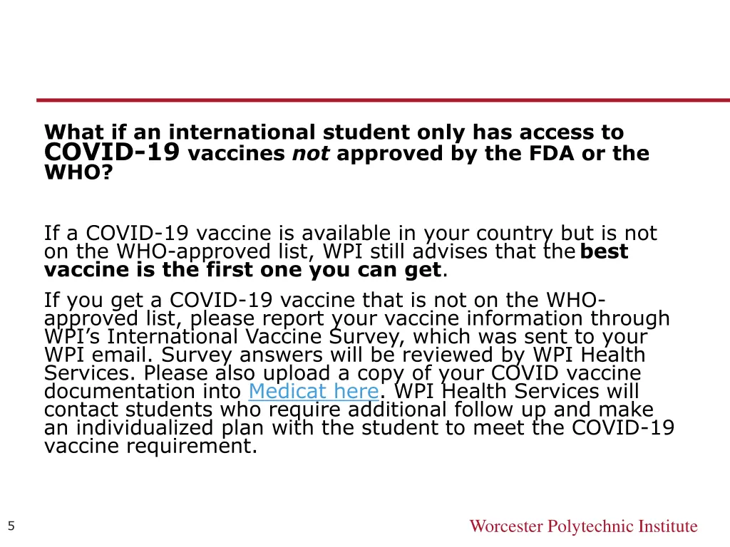 what if an international student only has access