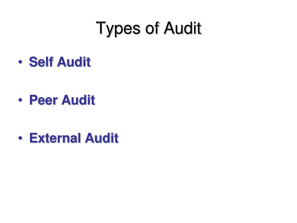 types of audit