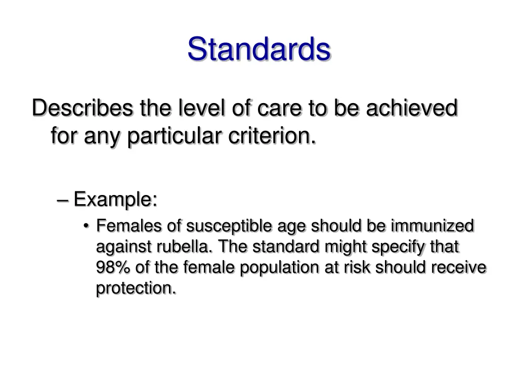 standards