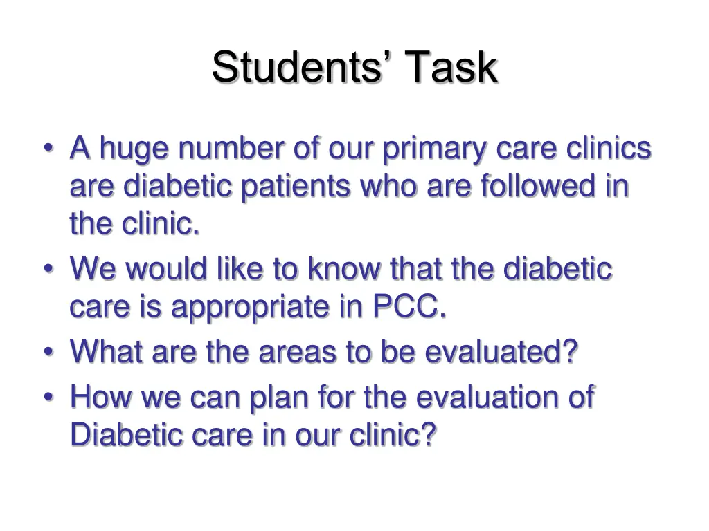 students task
