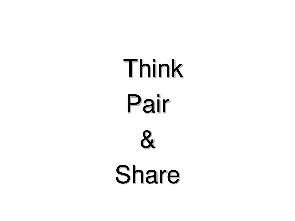 think pair share