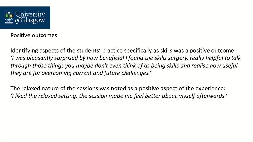 positive outcomes