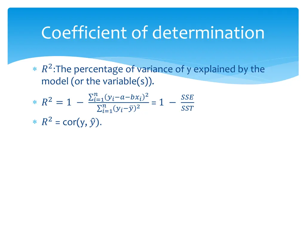 coefficient of determination