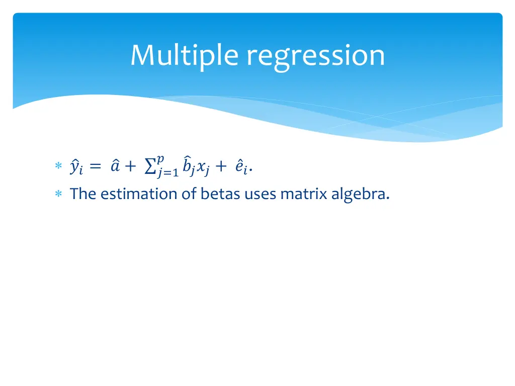 multiple regression