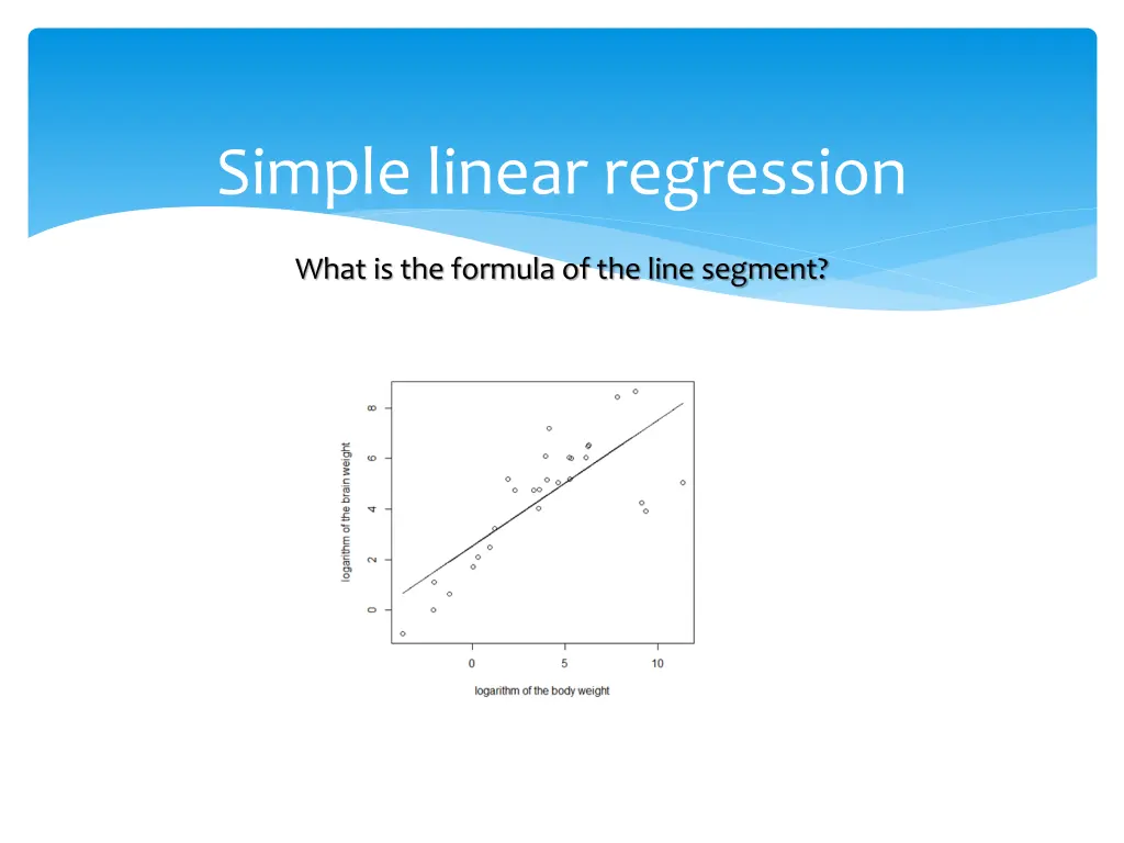 simple linear regression