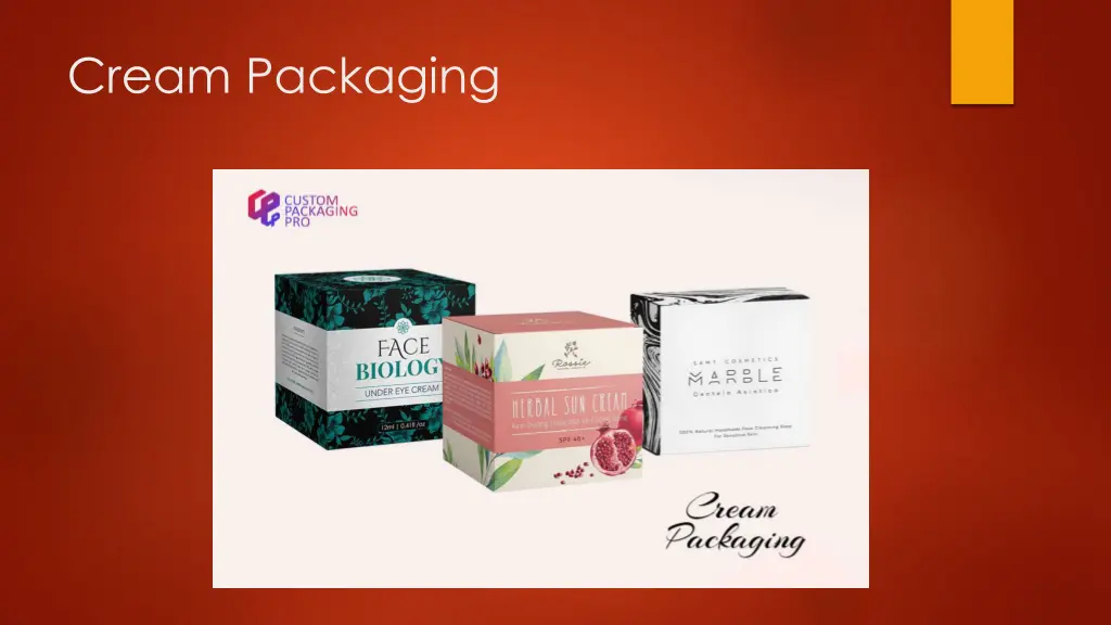 cream packaging
