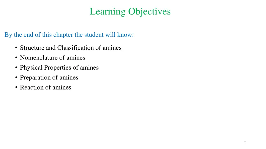 learning objectives
