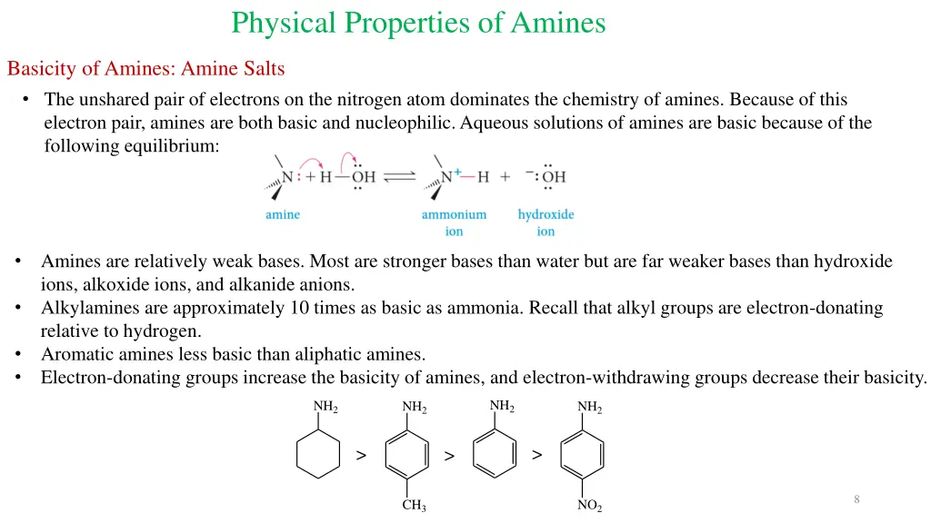 physical properties of amines 1