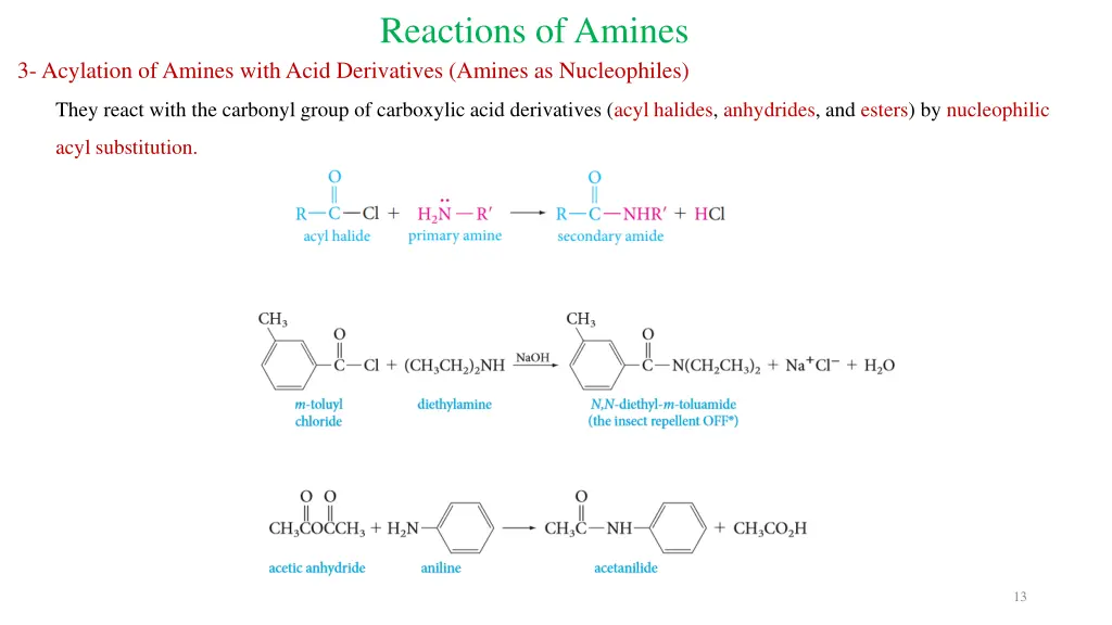 reactions of amines 1