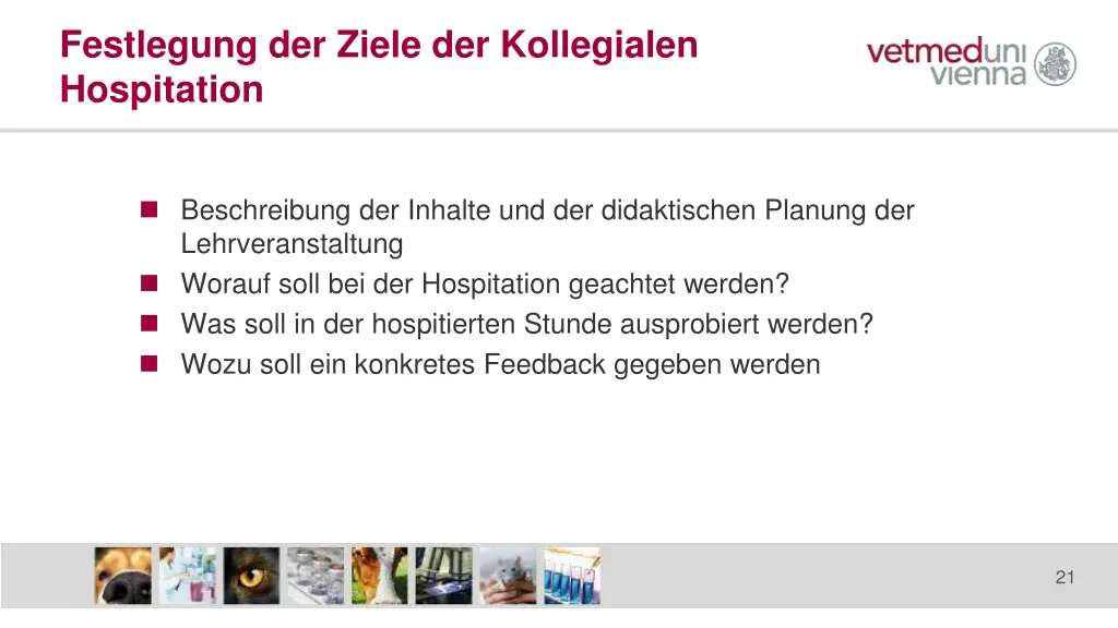 festlegung der ziele der kollegialen hospitation