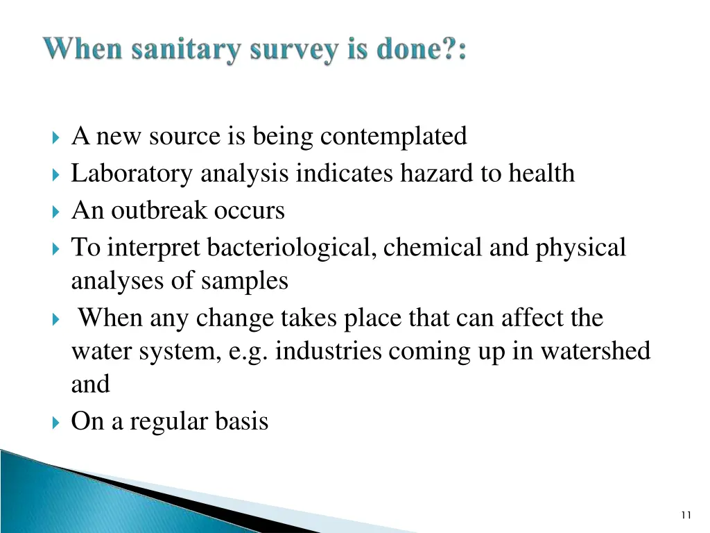 a new source is being contemplated laboratory