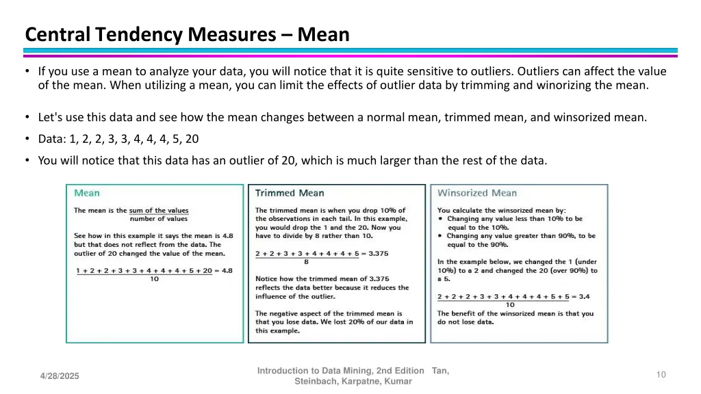 centraltendency measures mean