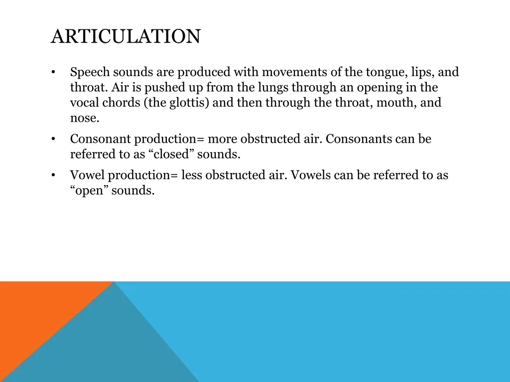 articulation