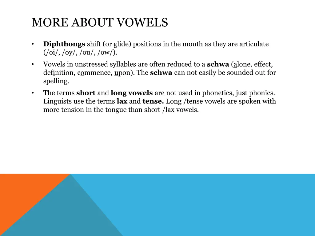 more about vowels