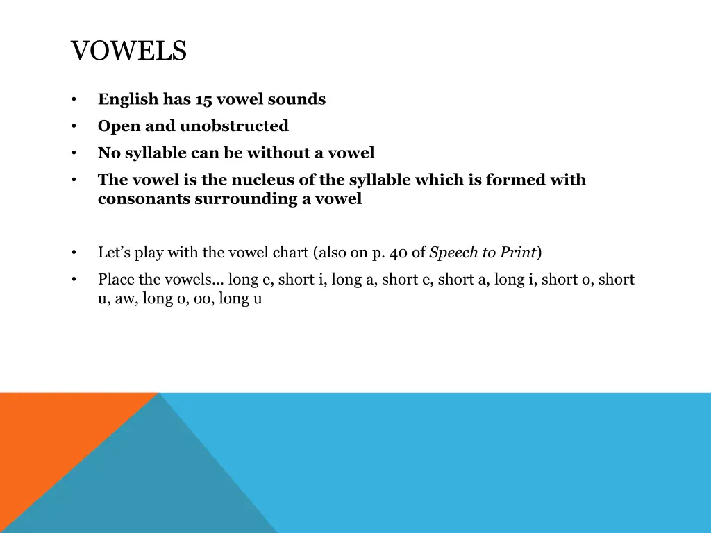 vowels