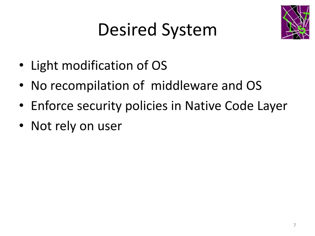 desired system