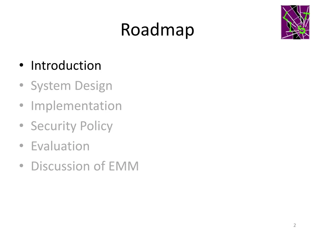 roadmap