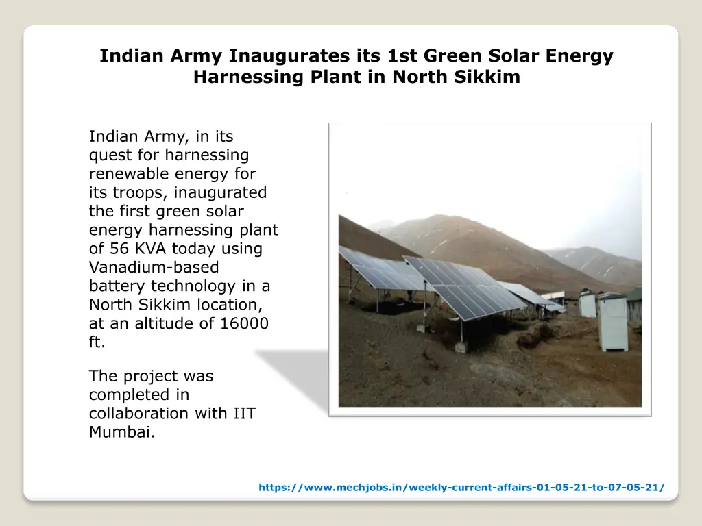 indian army inaugurates its 1st green solar