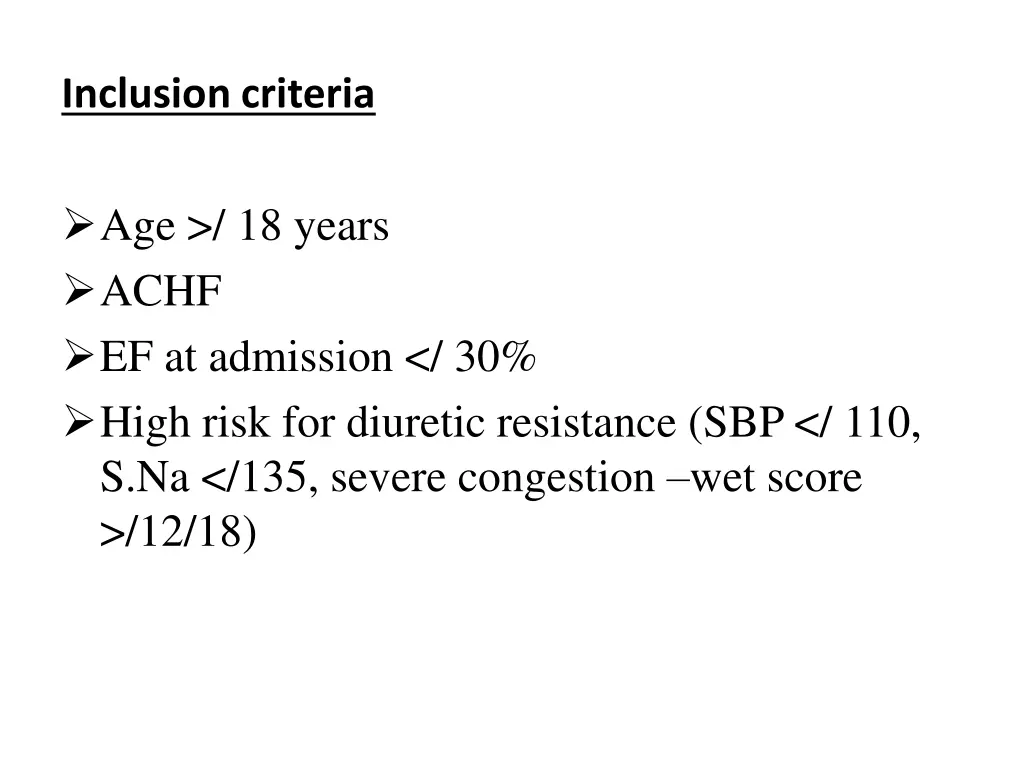 inclusion criteria