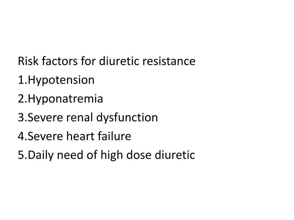 risk factors for diuretic resistance