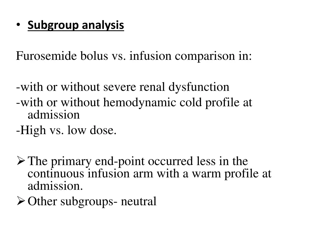 subgroup analysis