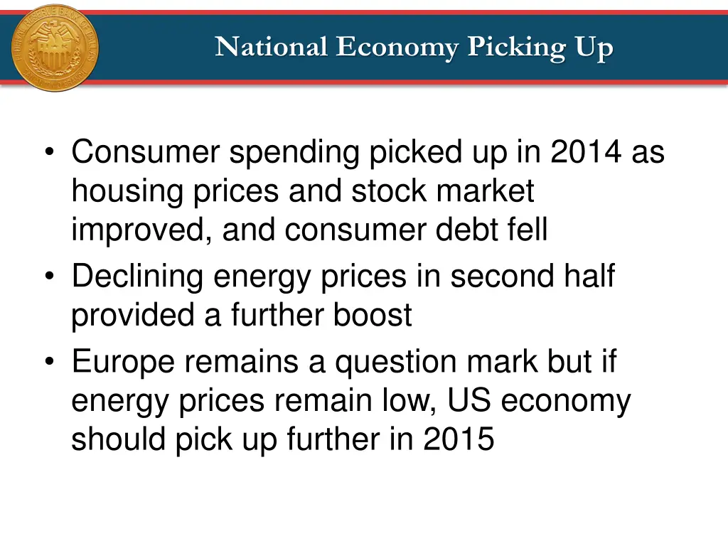 national economy picking up