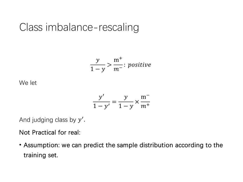 class imbalance rescaling 1