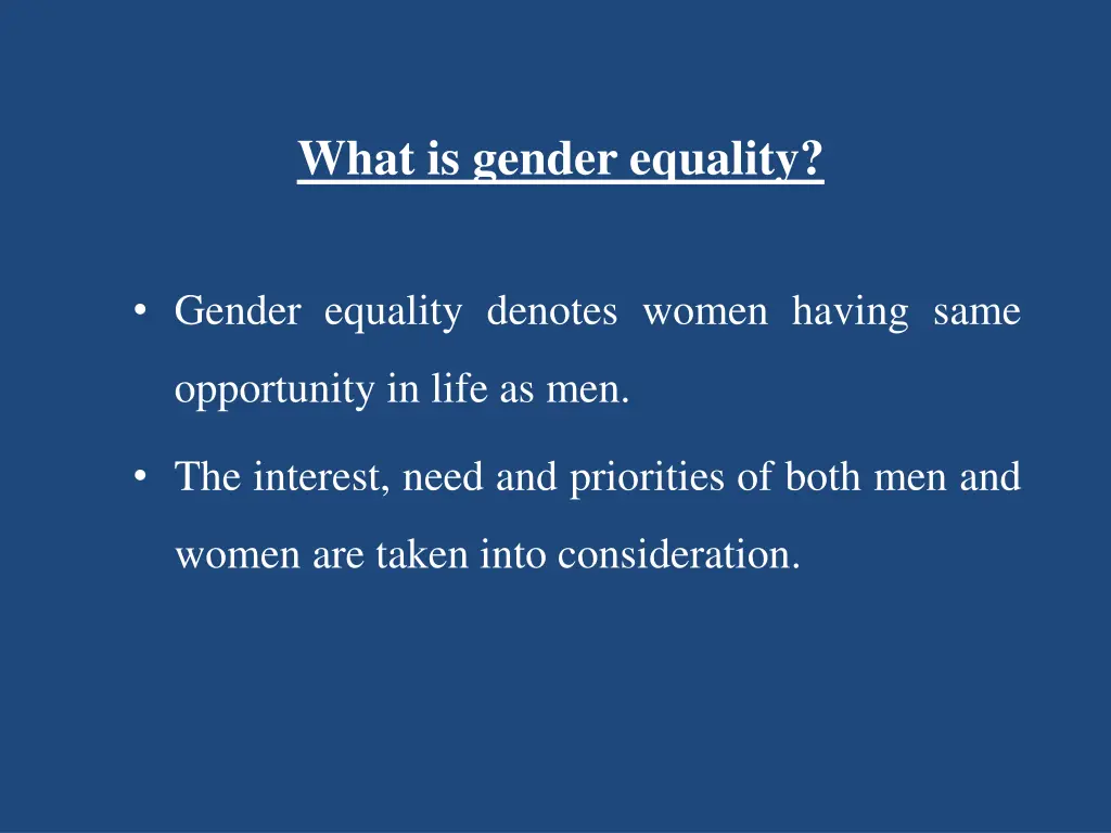 what is gender equality